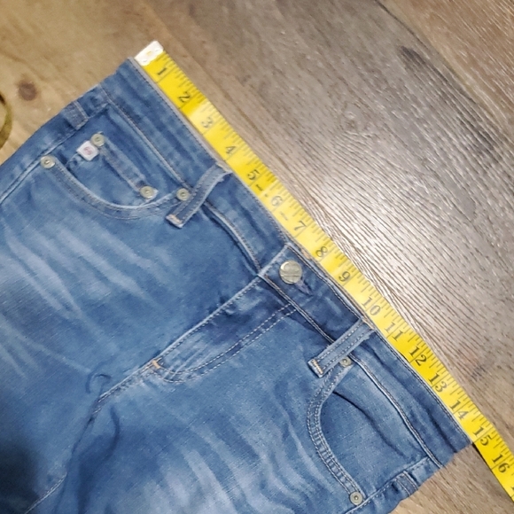 Ag Adriano Goldschmied Blue Ag-ed Denim Ankle The Stilt Roll Up Jeans - Picture 7 of 9